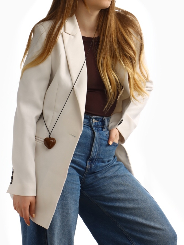 Портупея с кулоном «Сердечко», трансформер, коричневая, 150 см Портупея с кулоном «Сердечко», трансформер, коричневая, 150 см