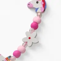 Набор детских украшений Выбражулька &laquo;Единорожек&raquo;, 2 предмета: бусы, браслет, розовый