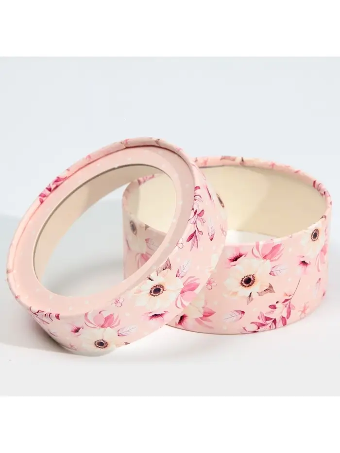 Коробка для макарун, кондитерская упаковка с окном &laquo;Розовые цветы&raquo;, 12&times;12&times;5 см