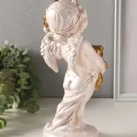 Фигура полистоун "Ангел с медвежонком" 30х14х12