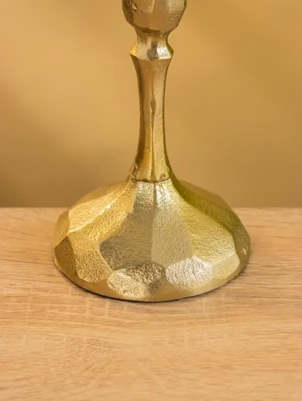 Подсвечник Подсвечник "Грани" алюминий 30 см, цв. золото