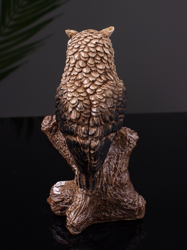 Статуэтка Статуэтка "Филин на ветке" 14 см, цвет коричневый