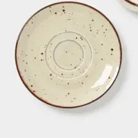 Бульонница с блюдцем Magistro Mediterana, 270 мл, фарфор, бежевая