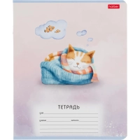 Тетрадь школьн 12л А5ф ЛИНИЯ,скоба,мел.карт,Пушистые сны,ассор,91382