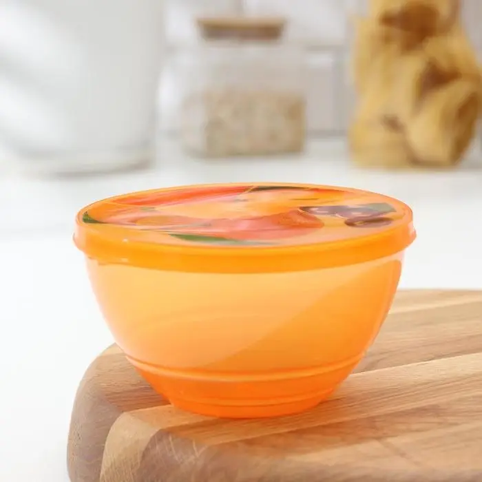 Контейнер для еды Доляна &laquo;Сочный фрукт&raquo;, пластик, 500 мл, оранжевый