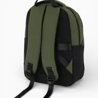 Рюкзак, 26*14*39 см, 2 отд 5н/карм, Комби, Водонепрон. дно, зеленый/черн
