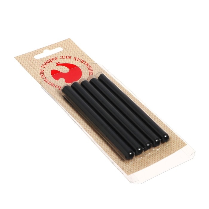 Уголь прессованный, набор 5 штук (длина 100 мм диаметр 8мм), в блистере Уголь прессованный, набор 5 штук (длина 100 мм диаметр 8мм), в блистере