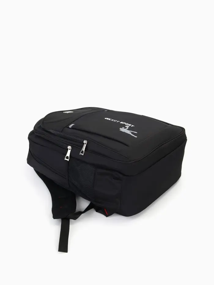 Рюкзак &laquo;СПОРТ&raquo;, со светоотражающими элементами, 37&times;17&times;54 см, 2 отдела, 3 кармана, чёрный