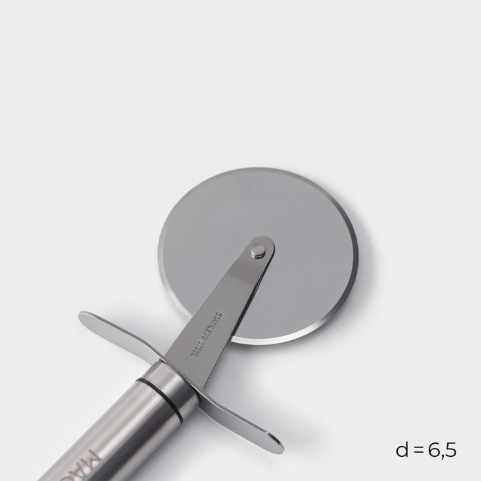 Нож для пиццы и теста Magistro Solid, 20,5 см, d=6,5 см, цвет хромированный Нож для пиццы и теста Magistro Solid, 20,5 см, d=6,5 см, цвет хромированный