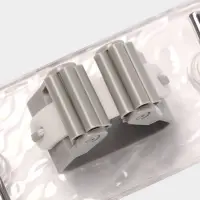 Держатель для швабр настенный самоклеящийся, прозрачная основа, 16&times;6&times;6 см