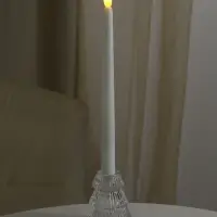 Стеклянный подсвечник на 1 свечу &laquo;Ёлочка гофре&raquo;, прозрачный, d=2.2 см, 6&times;6&times;8 см