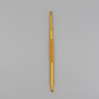 Крючок для вязания, двусторонний, d=2/3 мм, 13.5 см, цвет золотой