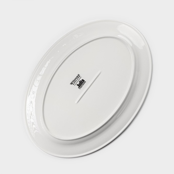 Блюдо фарфоровое овальное Wilmax «Юлия Высоцкая», 36×25,5 см, цвет белый Блюдо фарфоровое овальное Wilmax «Юлия Высоцкая», 36×25,5 см, цвет белый