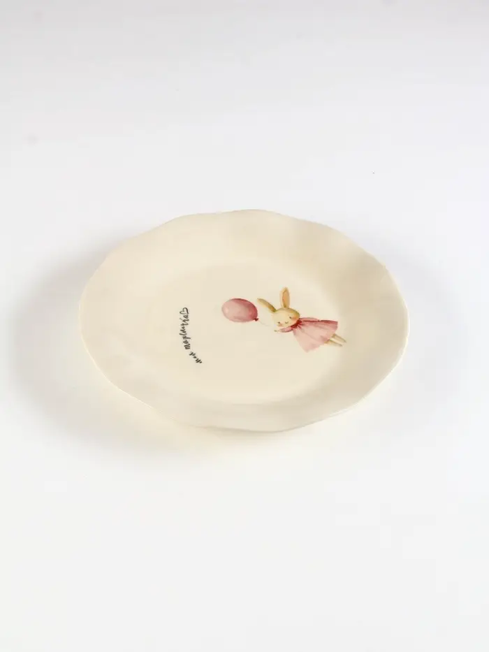 Тарелка керамическая &laquo;Зайчик&raquo;, детская, 21.5 см