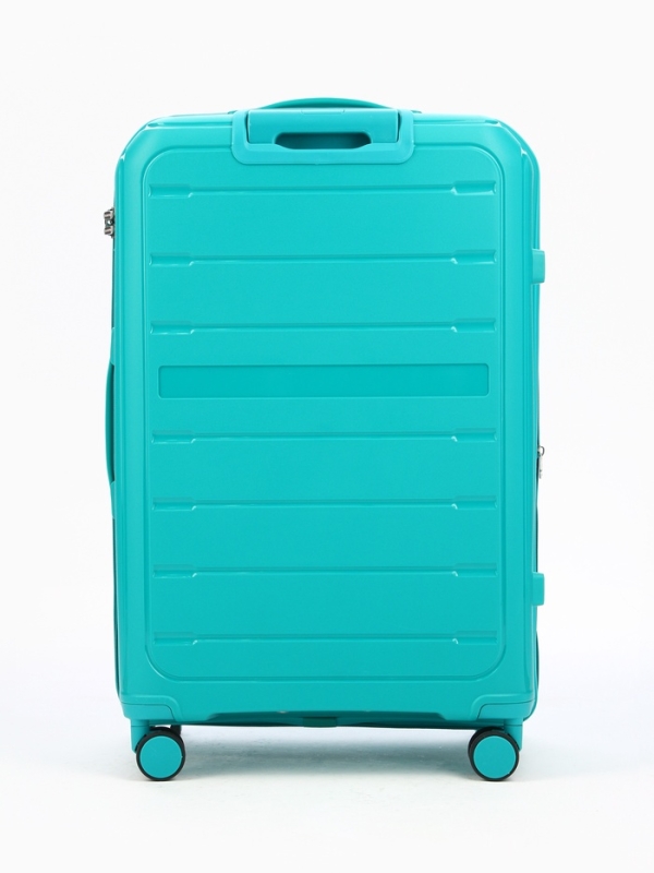 Чемодан 28 Чемодан 28", PP, 49*30*76, отд на молнии, код замок, 4 колеса, зеленый