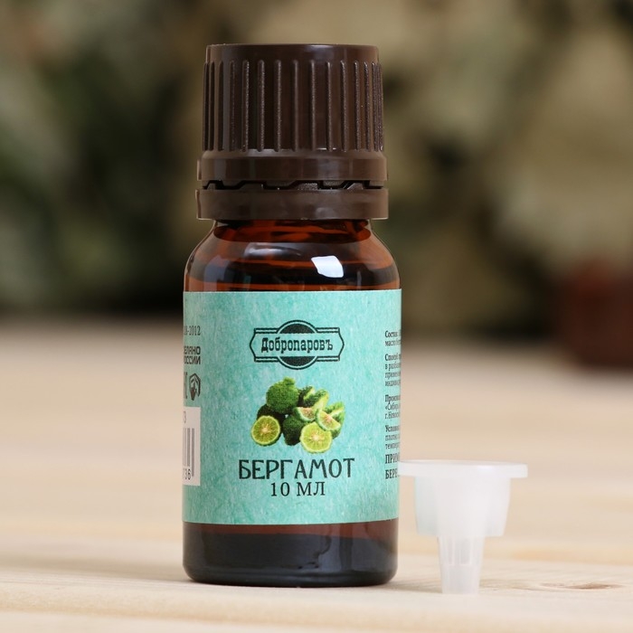 Эфирное масло Эфирное масло "Бергамот", флакон-капельница, аннотация, 10 мл, "Добропаровъ"