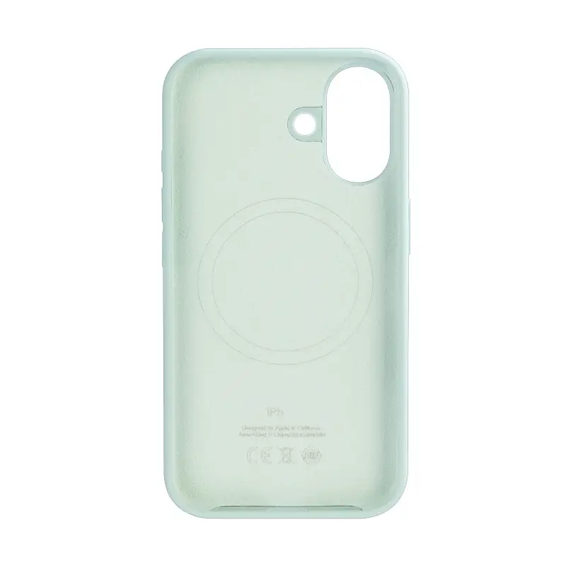 Чехол для iPhone 16 Silicone Case 100% ORG Aquamarine (MagSafe + анимация NFC) c LOGO