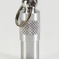 Адресник-капсула под записку, 0.9&times;2.75 см, фасовка 6 шт., металл, цвет МИКС