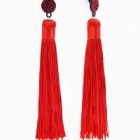 Серьги &laquo;Кисти&raquo;, гармония, красные, L кисти 8.5 см