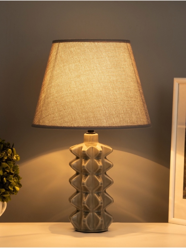 Лампа настольная Лампа настольная "Ода" 40Вт Е14 серый 24х24х38см