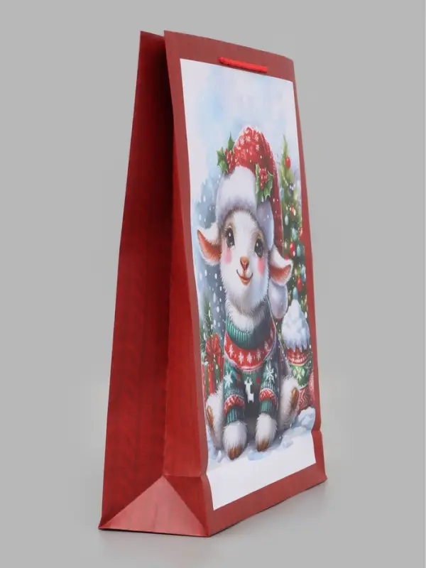 Пакет подарочный &laquo;Счастливый козлик&raquo;, 33&times;10&times;42.5 см