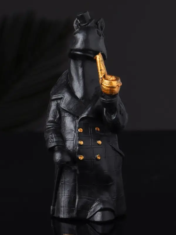 Фигура Фигура "Конь в пальто" 11х5 см, черный