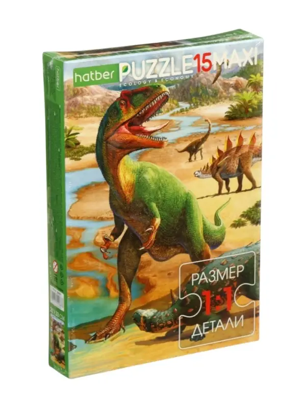 Макси-Пазл 15 эл. "Мир динозавров" ECO  15ПЗ4_26402