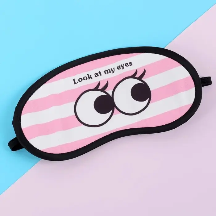 Маска для сна «MY EYES», 19 × 9 см, резинка одинарная, рисунок МИКС