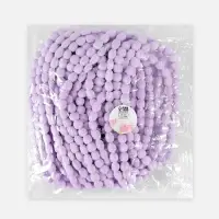 Тесьма декоративная с помпонами, 10 мм, 9.1&plusmn;0.5 м, сиреневая