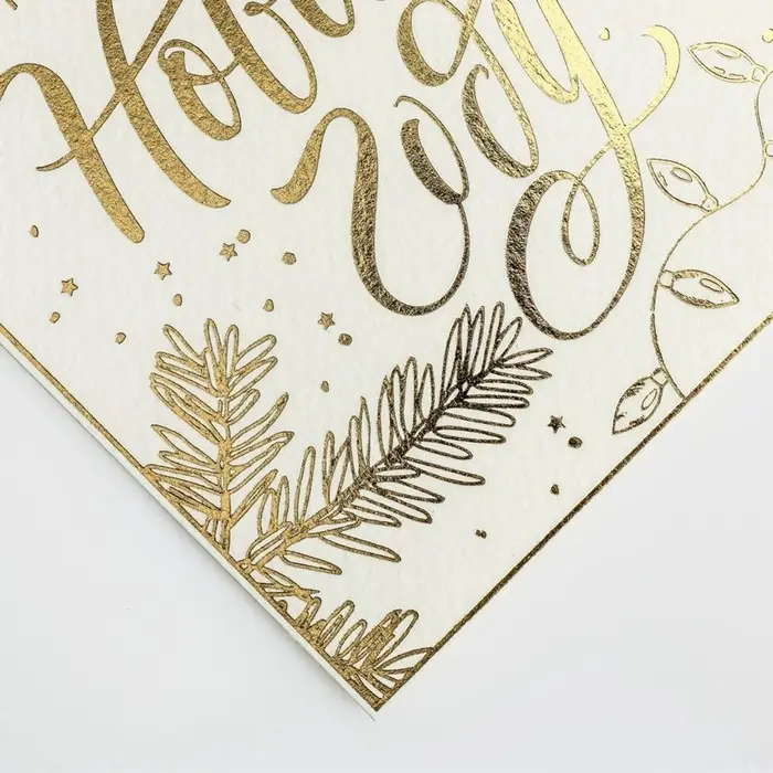 Открытка на акварельном картоне &laquo;Счастья в Новом году&raquo;, тиснение, 9.5&times;8 см