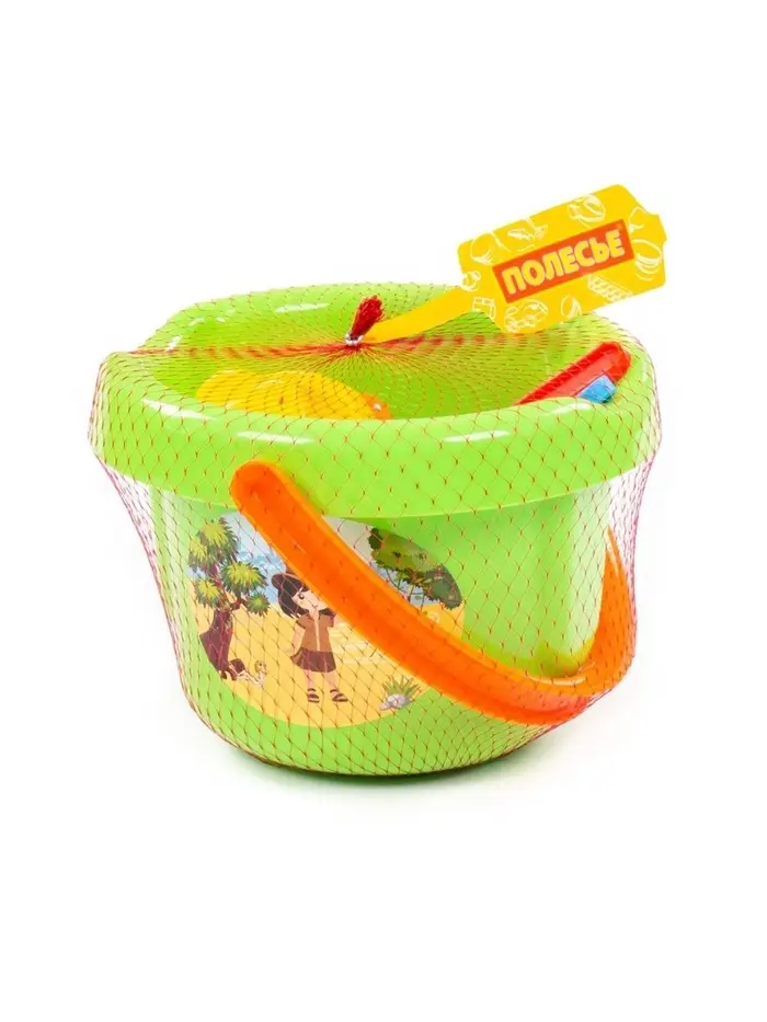 Набор игрушек для песочницы, 8 предметов: ведро, ситечко, лопатка, грабельки, формочки, МИКС