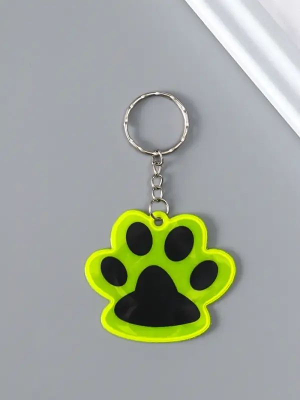 Брелок для ключей на кольце &laquo;Лапка&raquo;, светоотражающий, 5.5&times;5 см, МИКС