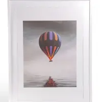 Фоторамка ПВХ на 1 фото Ellis 50&times;70 см, с паспарту, белый (пластиковый экран)