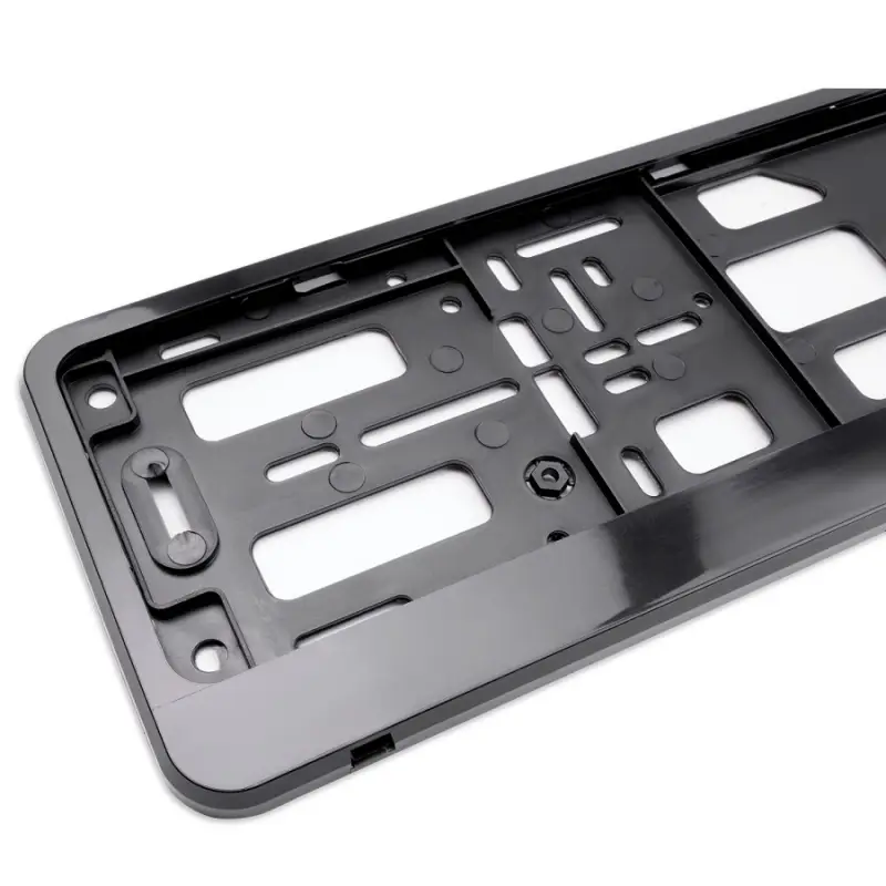 Рамка под номерной знак двусоставная (черная) AVS RN-24