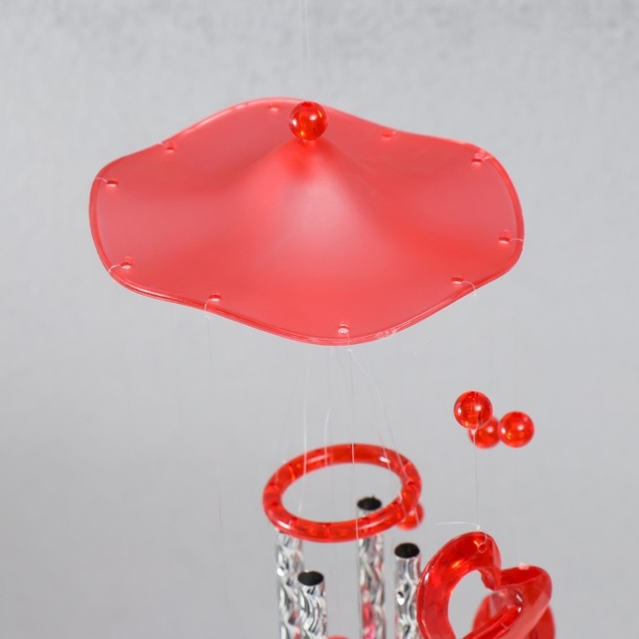 Музыка ветра пластик Музыка ветра пластик "Сердце" 4 трубочки 11 фигурок 50 см