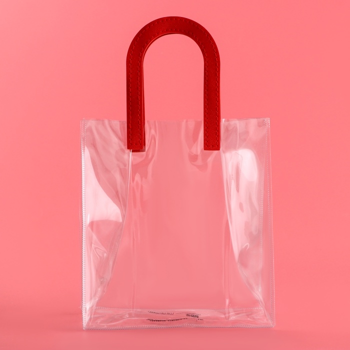 Пакет подарочный из ПВХ, красный, 20 х 18 х 10 см Пакет подарочный из ПВХ, красный, 20 х 18 х 10 см
