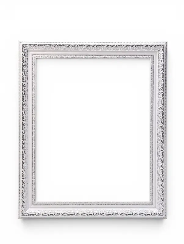 Рама для картин и зеркал Elegance de Lumi, 40&times;50 см, пластик, белая с серебром