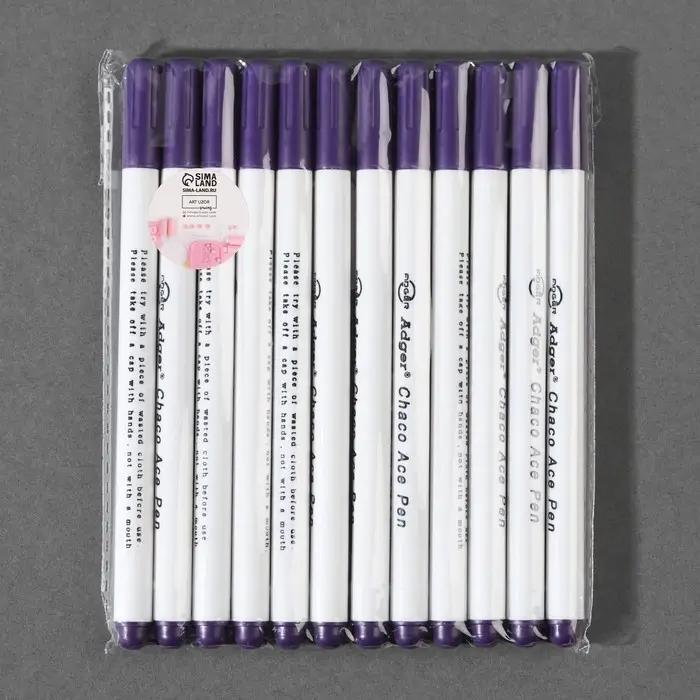 Маркер для ткани, самоисчезающий, 15 см, фиолетовый Маркер для ткани, самоисчезающий, 15 см, фиолетовый