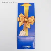 Пакет подарочный под бутылку, упаковка, &laquo;С бантом&raquo;, 36&times;13&times;10 см
