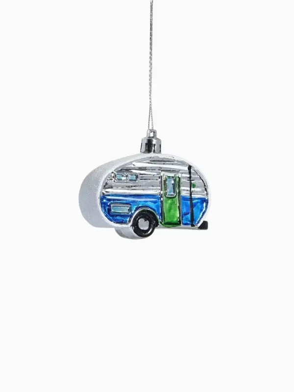 Ёлочные игрушки 3 шт., &laquo;Зимнее волшебство, Фургончики&raquo; пластик, 4&times;7 см, синий