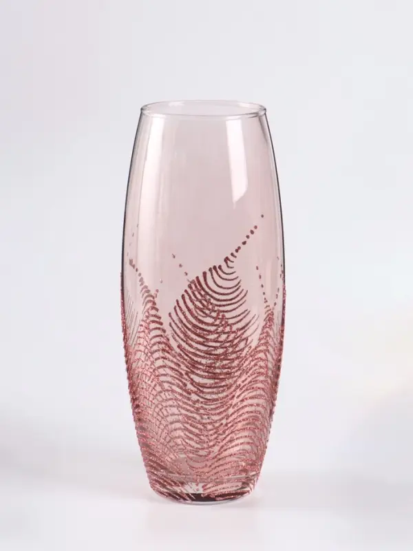 Ваза «Тодес» овал, h=26 см, стекло, светло-розовая Ваза «Тодес» овал, h=26 см, стекло, светло-розовая