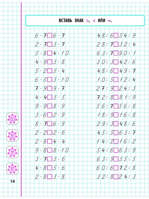 Мини - тренажёр по математике &laquo;Умножение и деление в пределах 100&raquo;, 2 класс