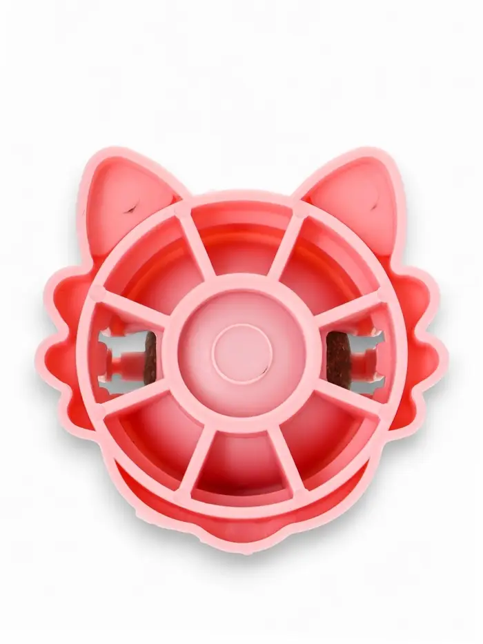 Игрушка для кошек из кошачьей мяты «Киса» на основании, 4.5×6×6 см, розовая