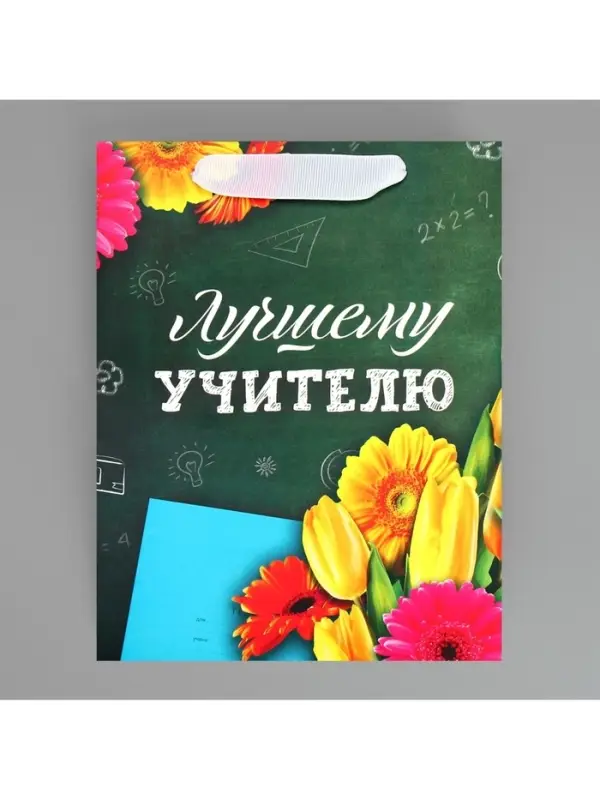 Пакет подарочный ламинированный, упаковка, «Лучшему Учителю», MS 18 х 23 х 10 см Пакет подарочный ламинированный, упаковка, «Лучшему Учителю», MS 18 х 23 х 10 см