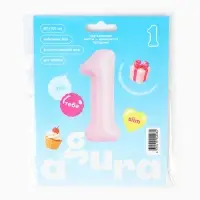 Воздушный шар фольгированный 40" &laquo;Цифра 1&raquo;