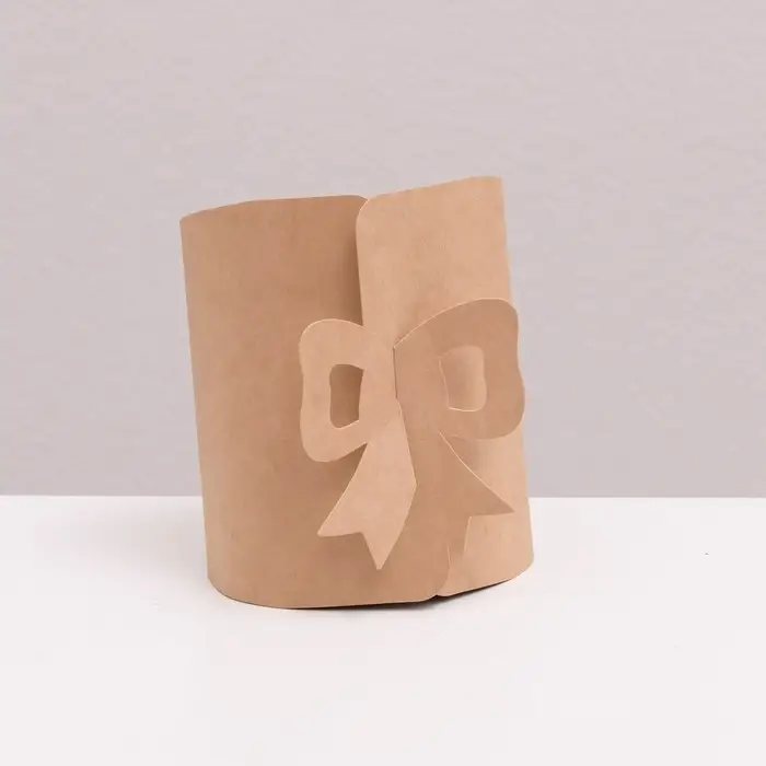 Коробка складная - конверт для сладкого, крафт, 10.5×9.5×4 см
