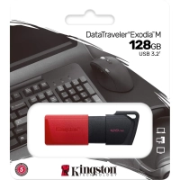Флеш-память Kingston DataTraveler Exodia M, 128Гб, USB 3.2 gen.1 красный