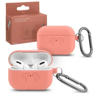Чехол для AirPods Pro Hang Silicone Сase с карабином HF Papaya