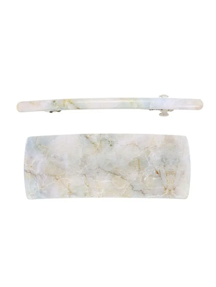 Заколки - автомат для волос &laquo;Мраморный узор&raquo;, набор 2 шт., 9 см и 9.5 см