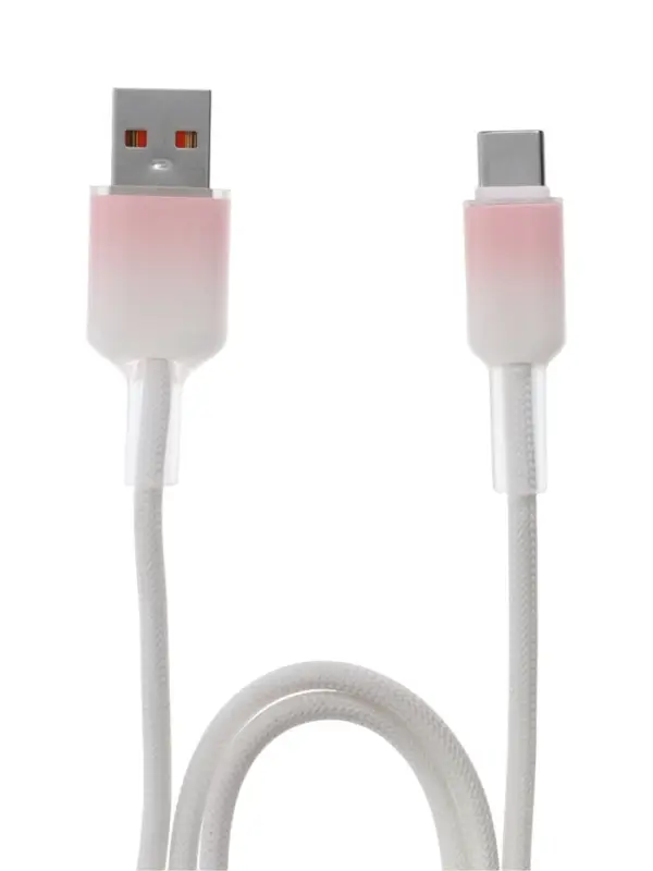 Кабель Type-C-USB, 2 А, 1 м, TPE, белый